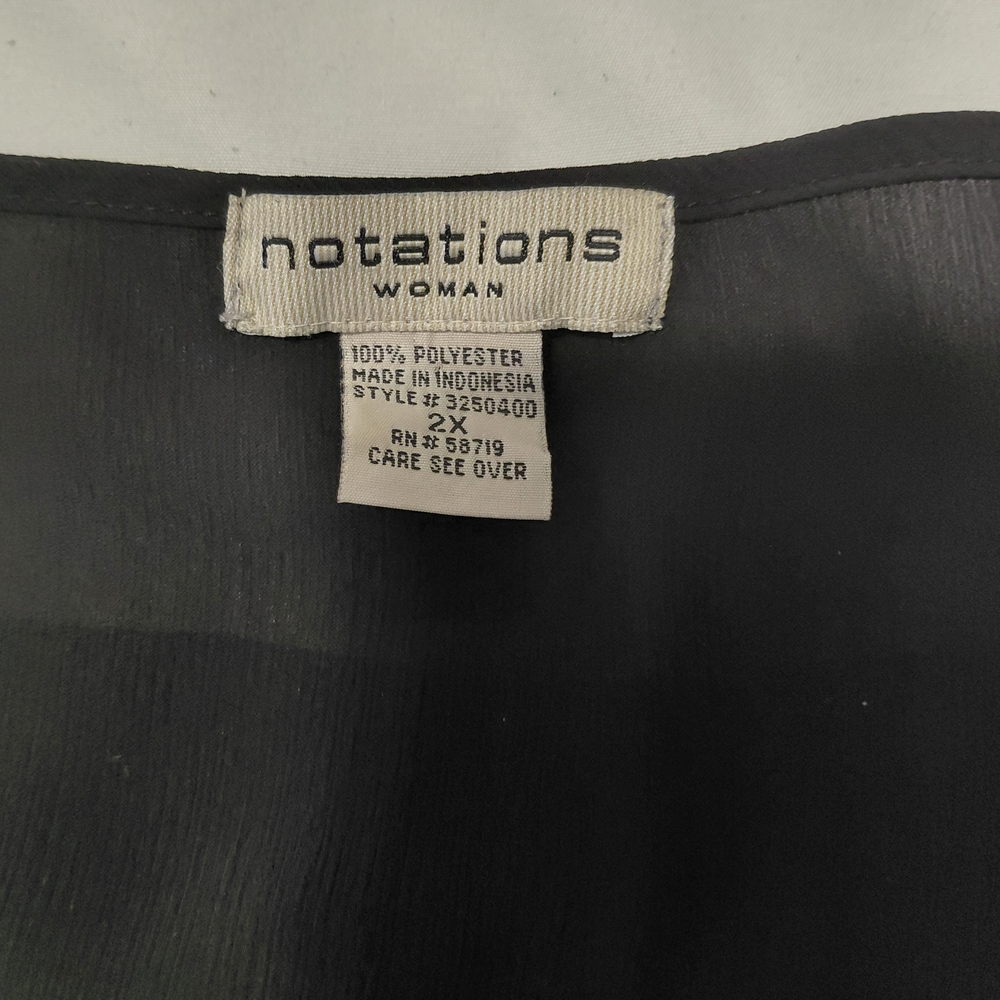 Notations Black Women's Blouse
